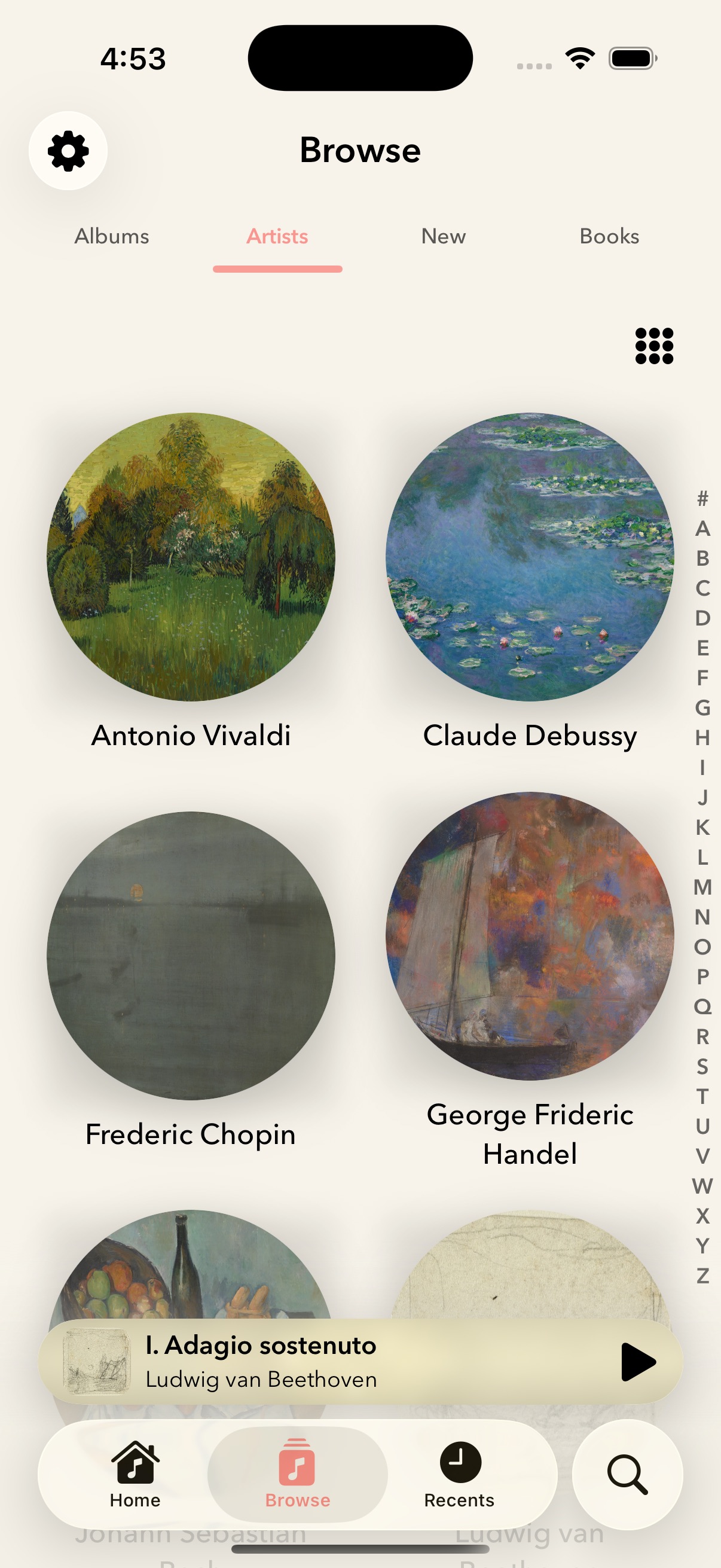 Interlude artists view.